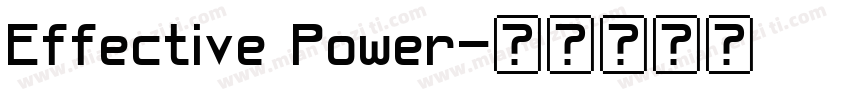 Effective Power字体转换